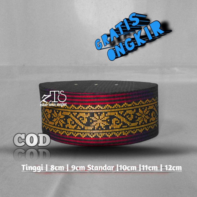 Peci BELANG MERAH, SILVER SEMUA WARNA kopiah songkok motif tenun peci dewasa peci sholat pria