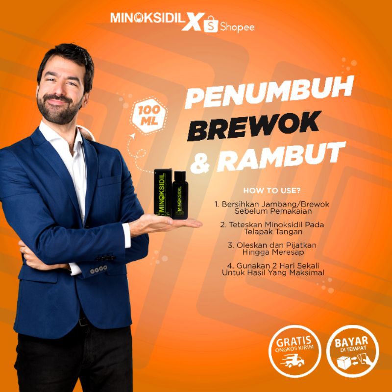 [COD] MINOKSIDIL Penumbuh Brewok Rambut Jenggot