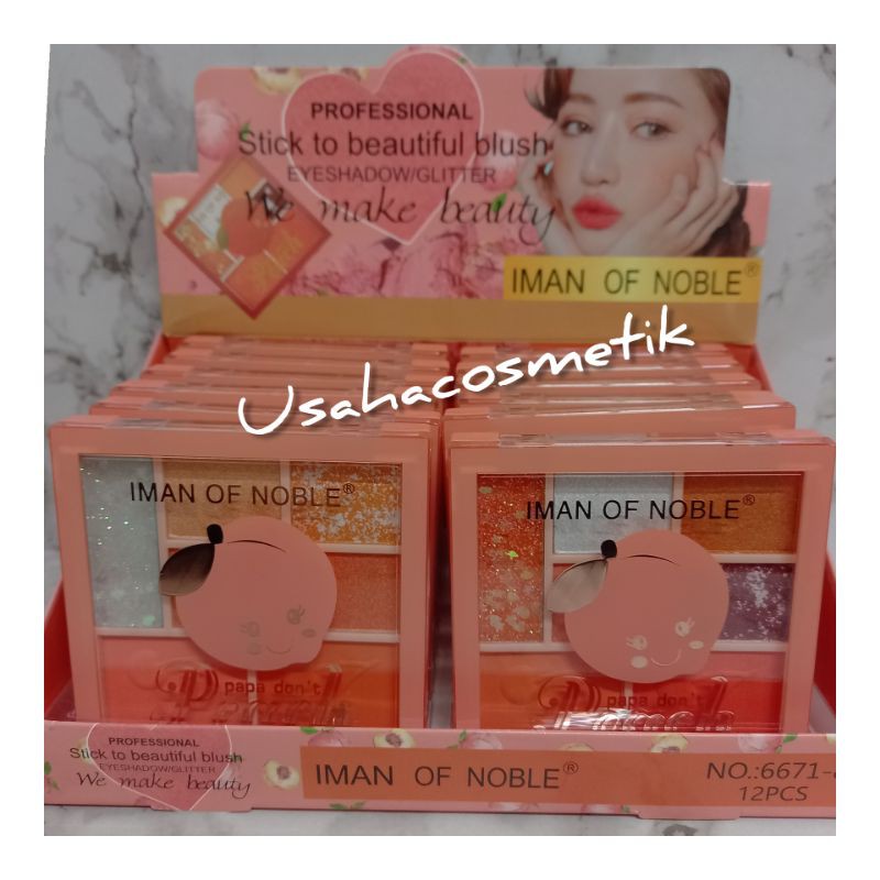 PROMO EYESHADOW IMAN OF NOBLE PALLETE JUST PEACHY 6671 / 6658-10