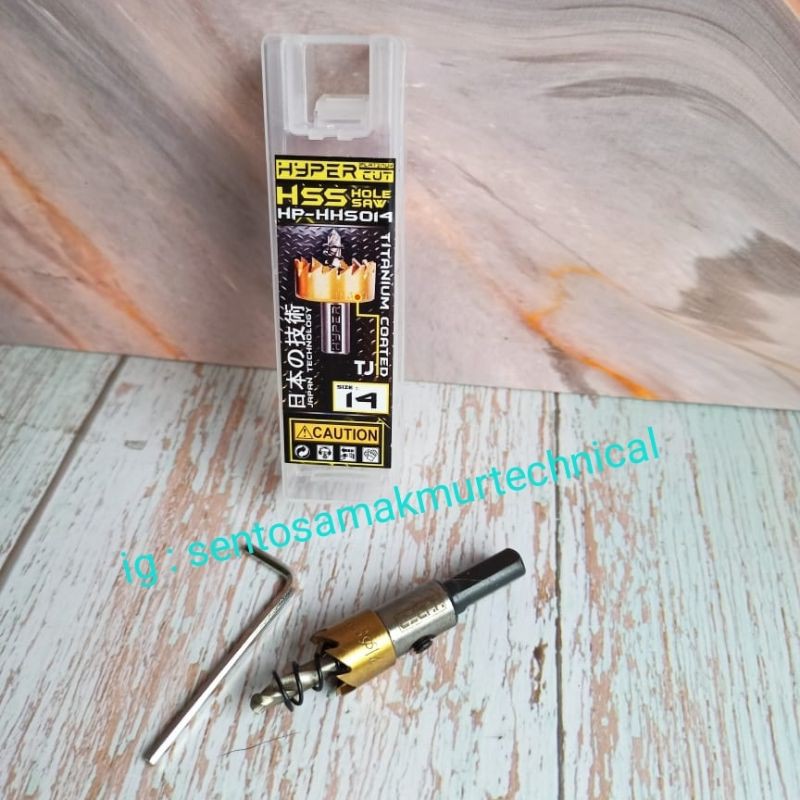 HYPER 14 MM Hole Saw Besi HSS Mata Bor Pembolong Besi 14mm