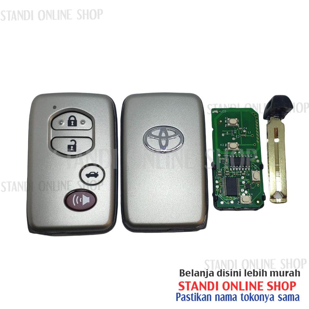 Remote Komplit Smart Key Lengkap Toyota Corolla Altis Lama 4 Tombol