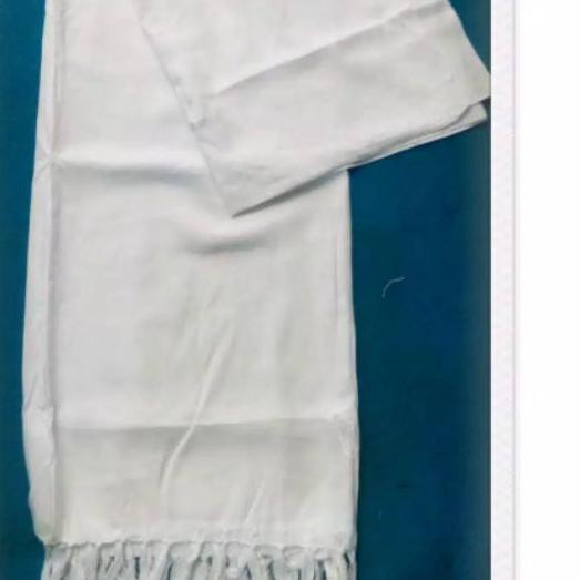 (kode-770) Sorban rida putih polos panjang/ sorban putih panjang / sorban panjang / sorban habaib ,