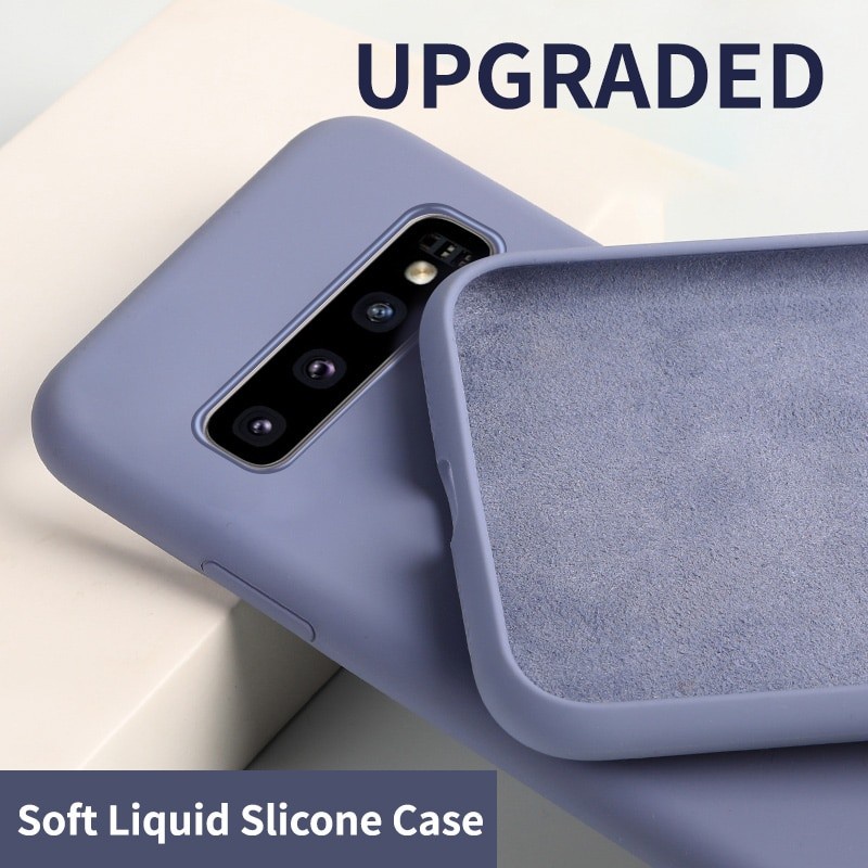 Soft Case Samsung Galaxy S9 S9 Plus S10 S10 Plus S10 Lite Liquid Silikon Slim Skin Candy Macaron Bludru