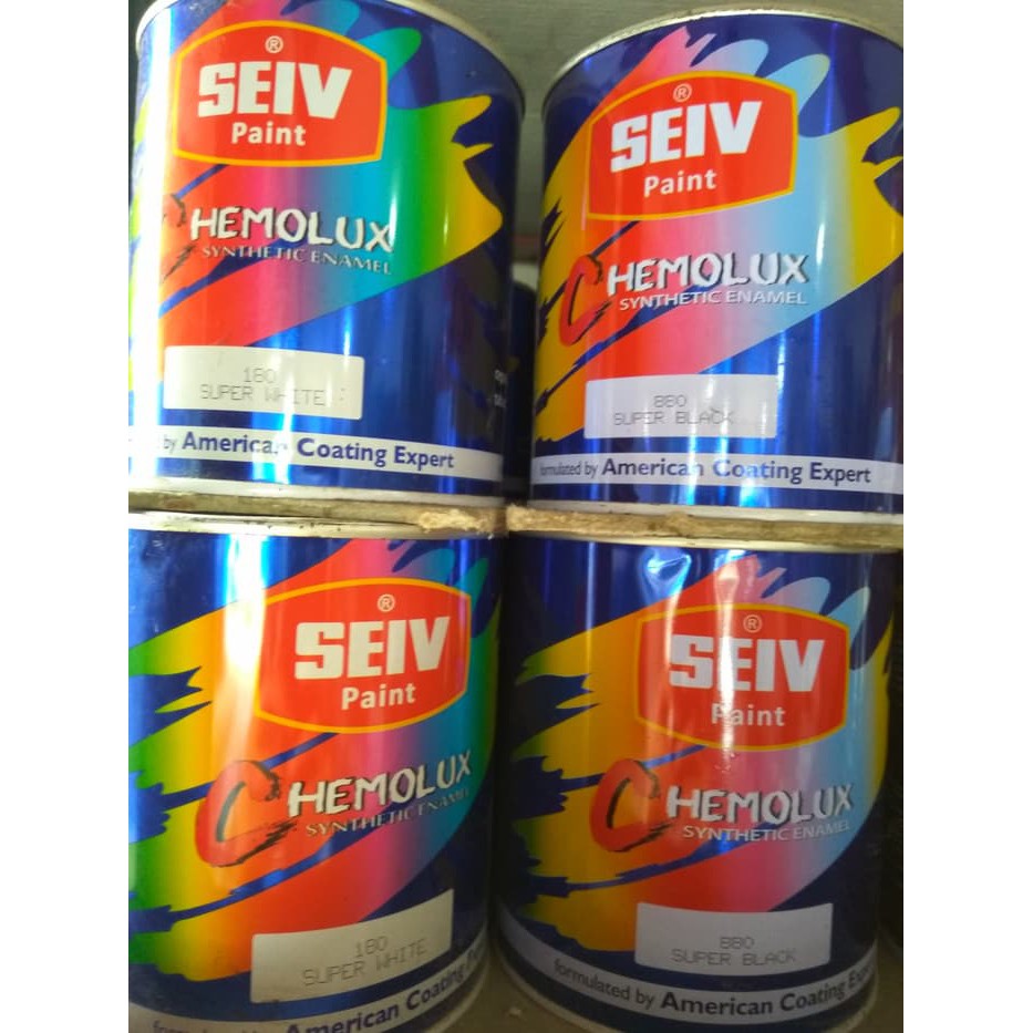 

Cat Minyak Besi / Kayu Seiv Super White Black