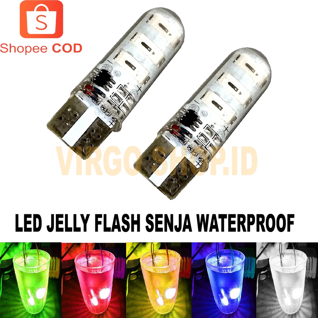 2 Pcs Led Tipe:Kedip Gel / Jelly Super T10 Untuk Senja / Lampu Stop Vario 125/150 / Lampu Senja Kedip / Lampu Sen Kedip / Led / Led T10 / Lampu Senja / Lampu Senja Kedip Motor / T10 / Lampu Senja Kedip Mobil