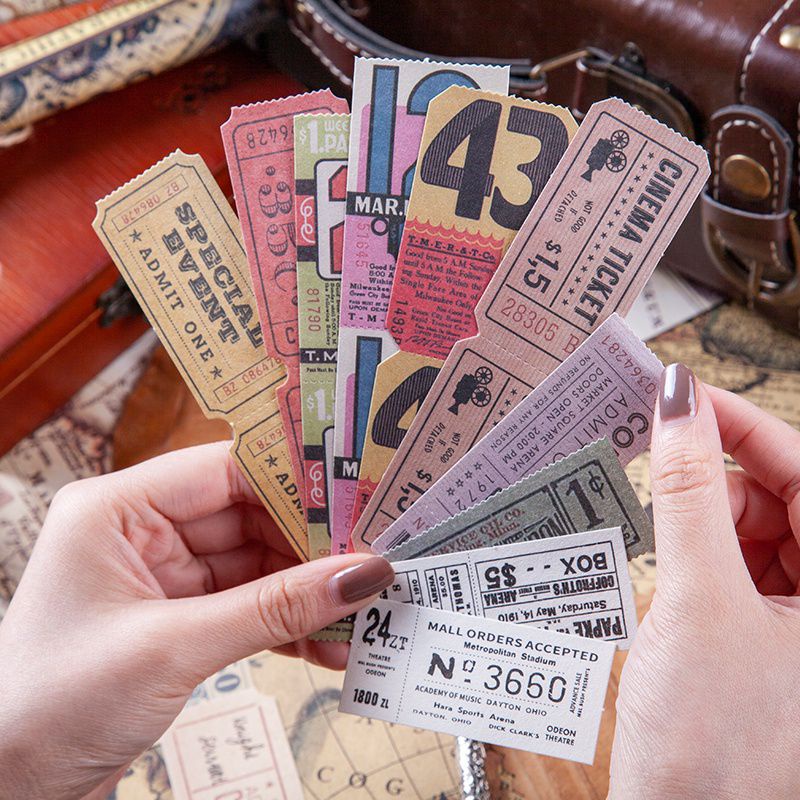 

10 pcs Ticket Mix Memo Retro Vintage for Journaling Tiket