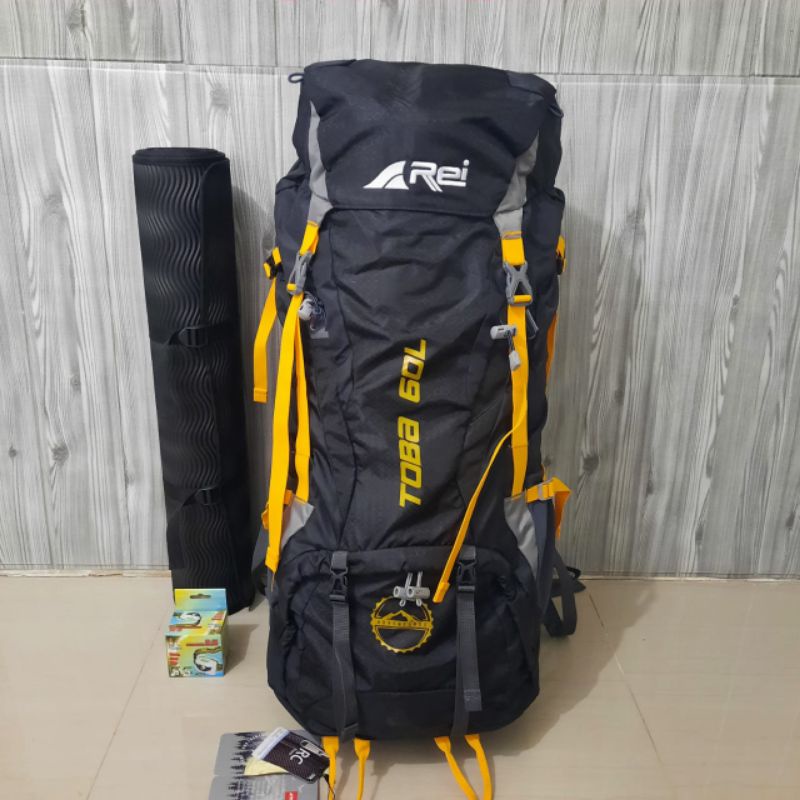 Carrier Arei Toba 60L Free coverbag / Paket carrier rei toba 3 in 1