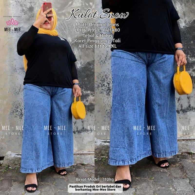 KULOT JEANS JUMBO BIGSIZE OVERSIZE BAHAN PREMIUM BB 100KG (BISA COD)