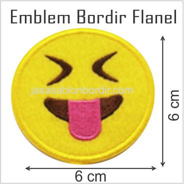 Emblem Bordir Flanel Emoji10