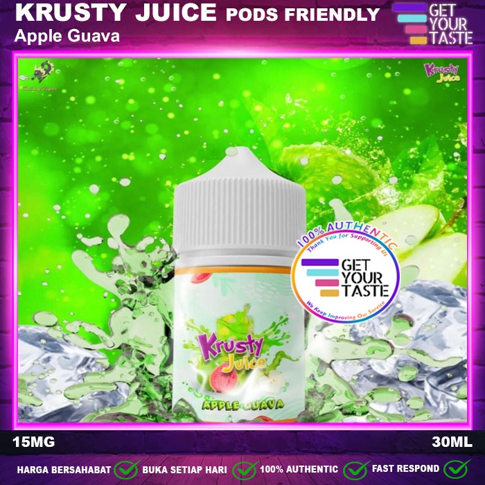 Liquid Krusty Juice Pods Friendly Apple Guava 30ML by Java Juice