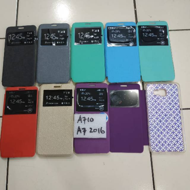 Flip case Samsung A710 A7 2016 flipcase book cover sarung buka tutup