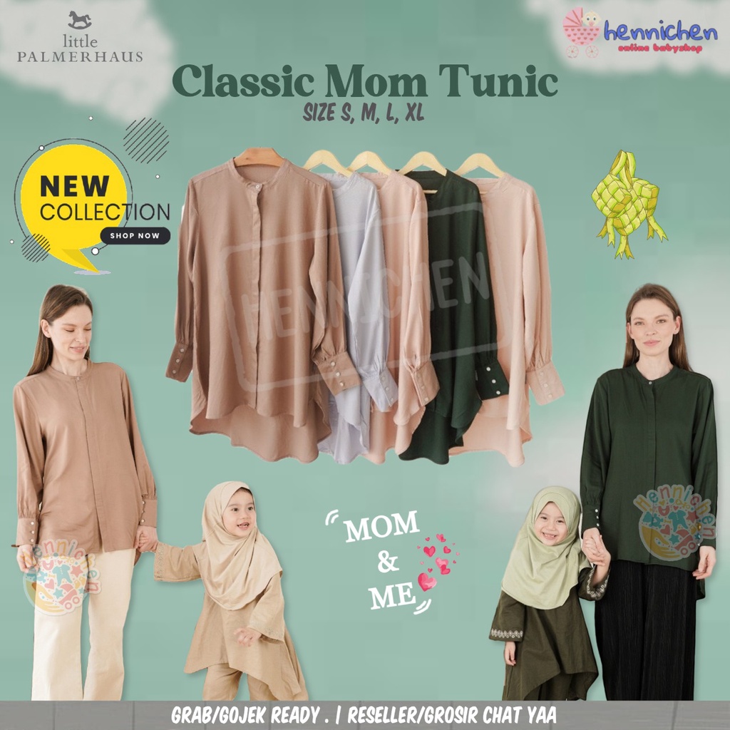 PROMO 7.7 PROMO BAJU LEBARAN LITTLE PALMERHAUS CLASSIC MOM TUNIC BAJU ATASAN MUSLIM WANITA BAJU TUNIK BAJU LEBARAN BAJU EDISI LEBARAN S M L XL