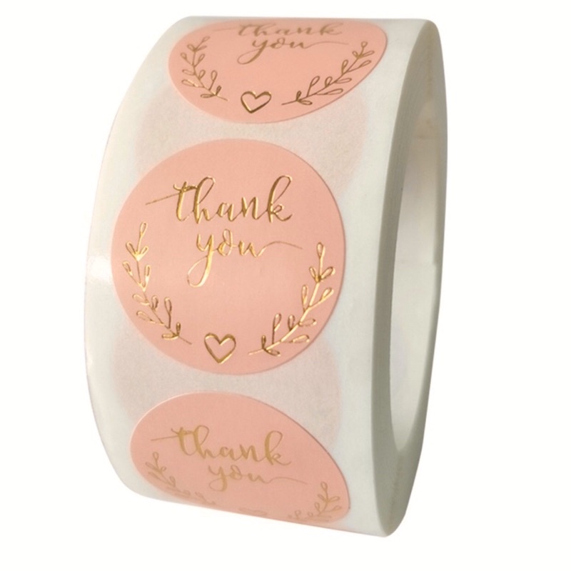 

Stiker label thank you foil d=2.5cm