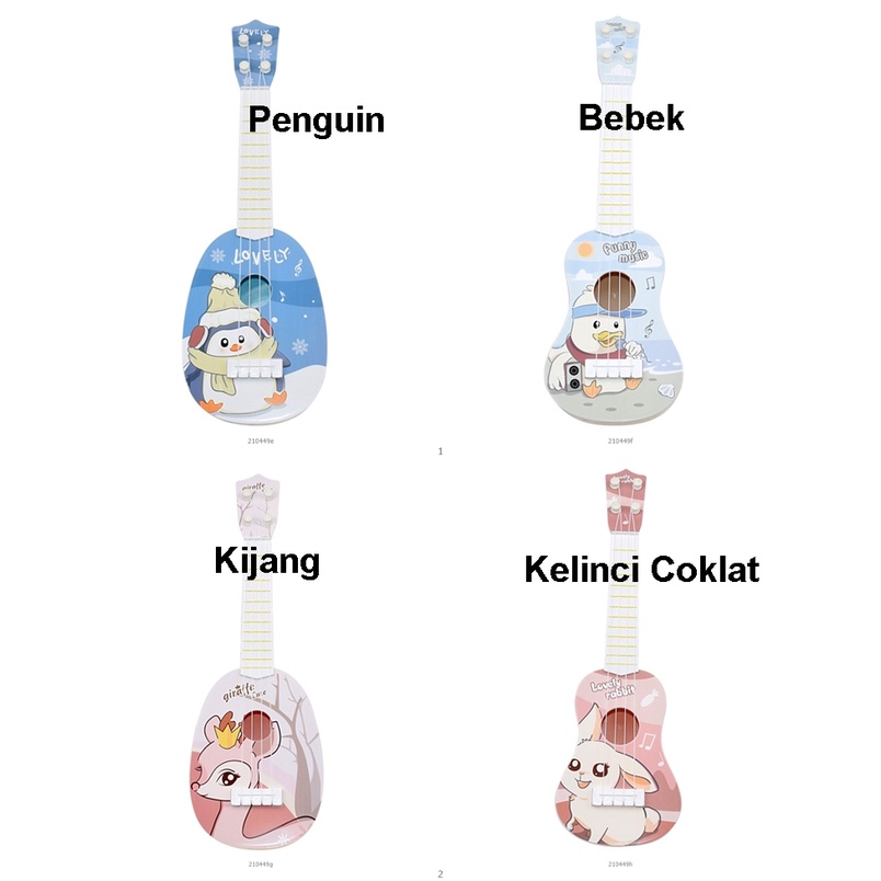 Mainan Gitar Ukulele Anak / Kado Mainan Anak Gitar Alat Musik Anak Mainan Edukasi Anak-5