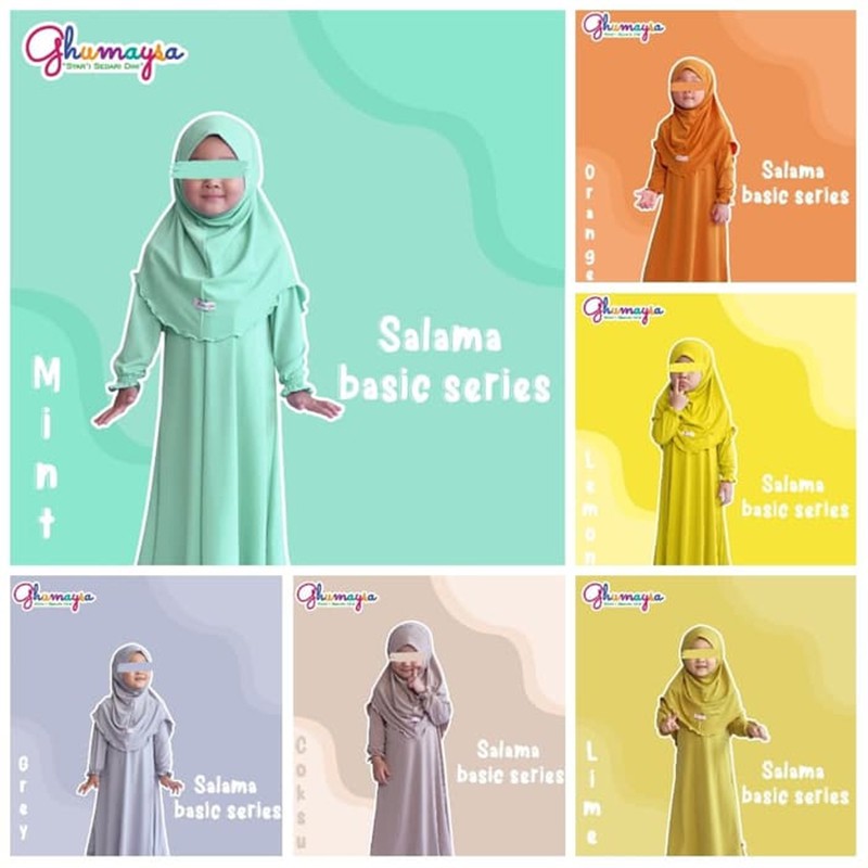 Ghumaysa Salama Baby Basic series Gamis Anak Baju Muslim Perempuan