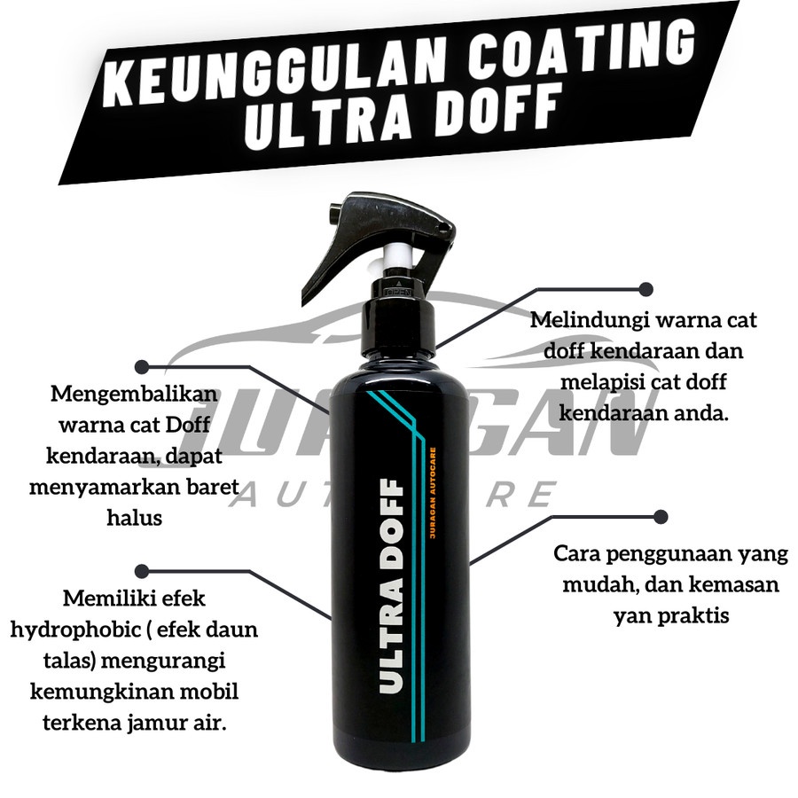 Pengkilap Body Motor Doff Mobil Doff - Pelindung Cat Doff Kendaraan - Water Repellent Efek Daun Talas Anti Air Pengkilap Kendaraan Ultra Doff Juragan Autocare