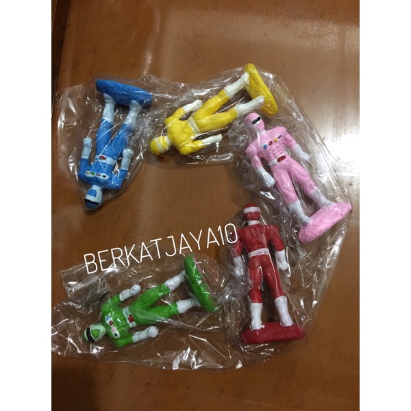 Topper Power Ranger Figure Set Figurine Hiasan Kue Tart Ulang Tahun