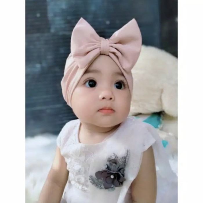 TokoPapin Turban Bayi Turban Pita Bayi polos lucu Bando Bandana Bayi korea