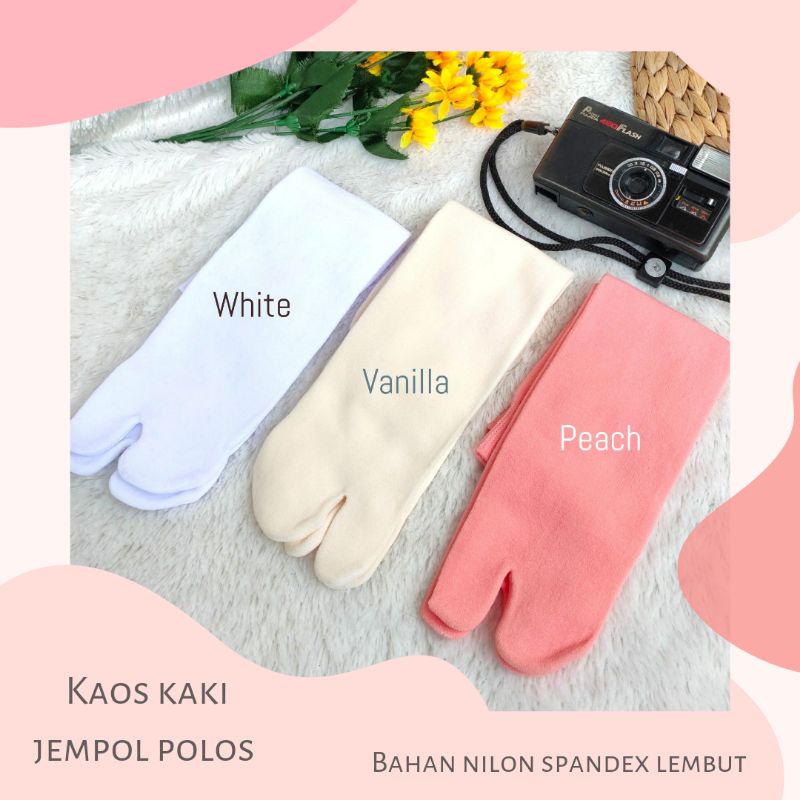 [PASTEL] ECER KAOS KAKI JEMPOL POLOS  TEBAL BAHAN NILON