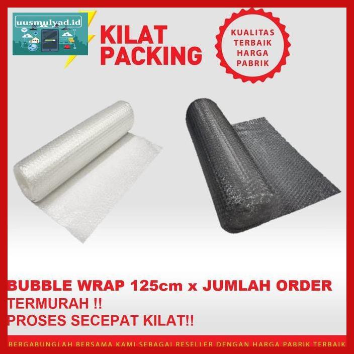 

Gt7Fher- Bubble Wrap Roll Meteran (1,25M X Jumlah Order) Hitam Putih Buble Wrap - Bening F68Fgio-