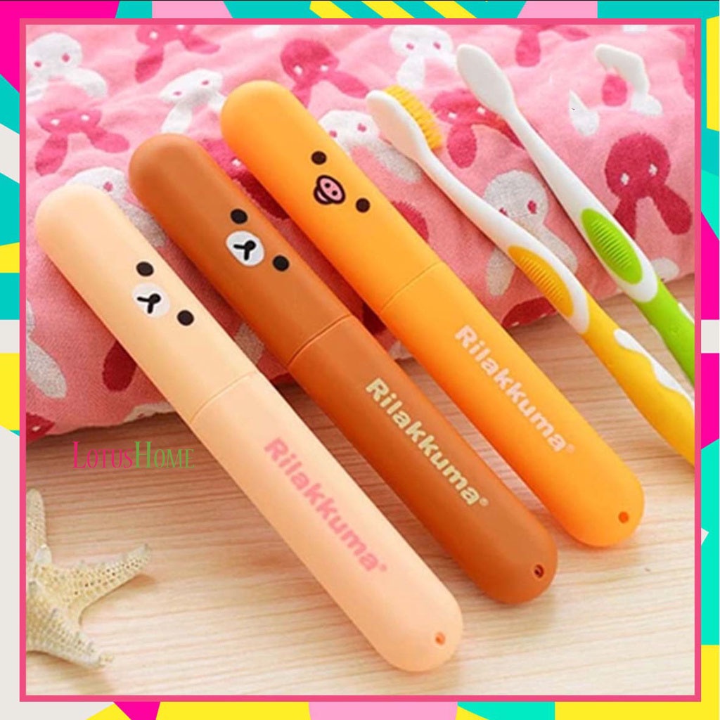 Kotak Sikat Gigi Motif BeruangTempat Sikat Gigi Portable Travelling Toothbrush Case