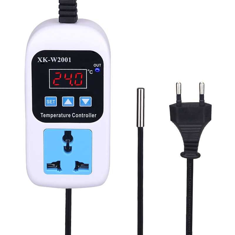 Bayar Ditempat Laris! VANJING Stop Kontak Digital Thermostat Timer Switch Probe - XK-W2001