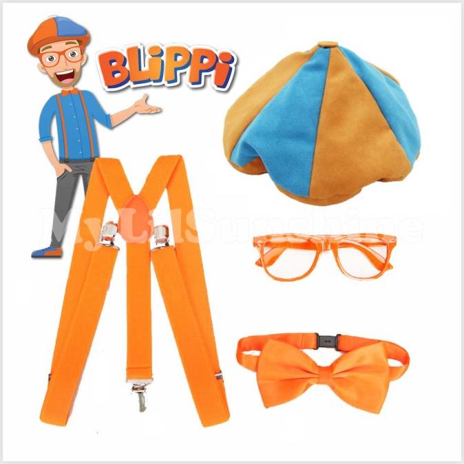 Kostum Blippi | Topi | Kacamata | Dasi | Costume Up