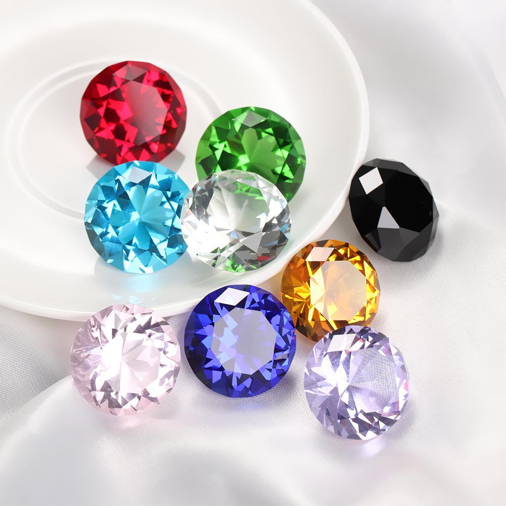 Suyo 30mm Kristal Berlian Warna-Warni Dekorasi Rumah Hadiah Romantis Bening