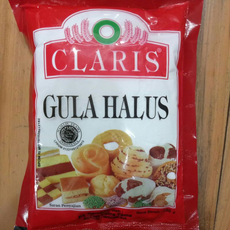 

Gula Halus Claris berat 250 gr