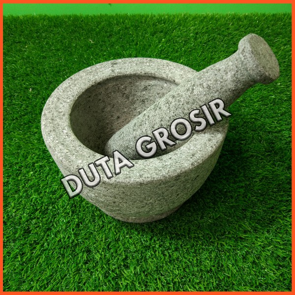 lumpang batu asli lumpang batu dan alu 16 cm