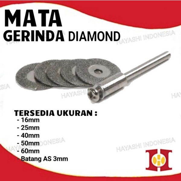 Mata Diamond Gerinda Potong Mini Grinder Tuner Besi Batu Logam Kaca