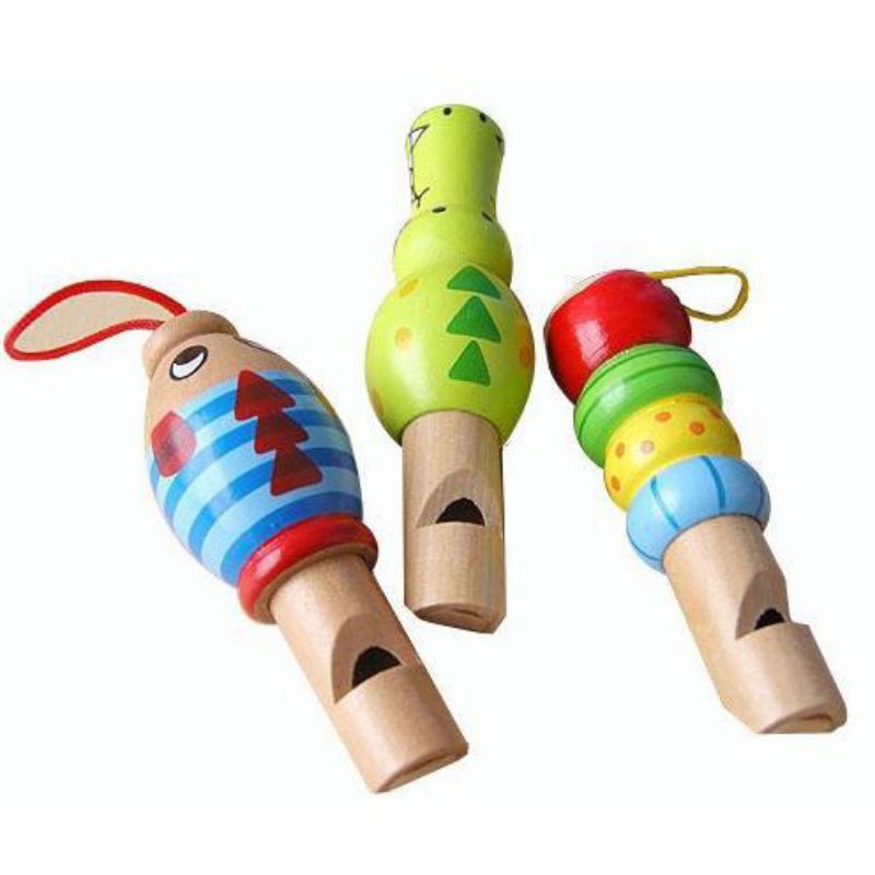 Wooden Animal Whistle Toys - Mainan Peluit Musik Tiup Anak