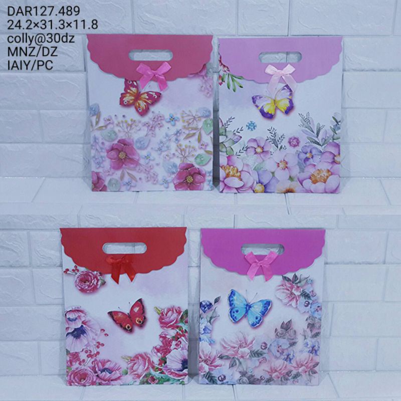 Paper Bag 27cm|Paper Bag 24cm|Kantong Kertas Motif|Tas Kertas|Tas Kado