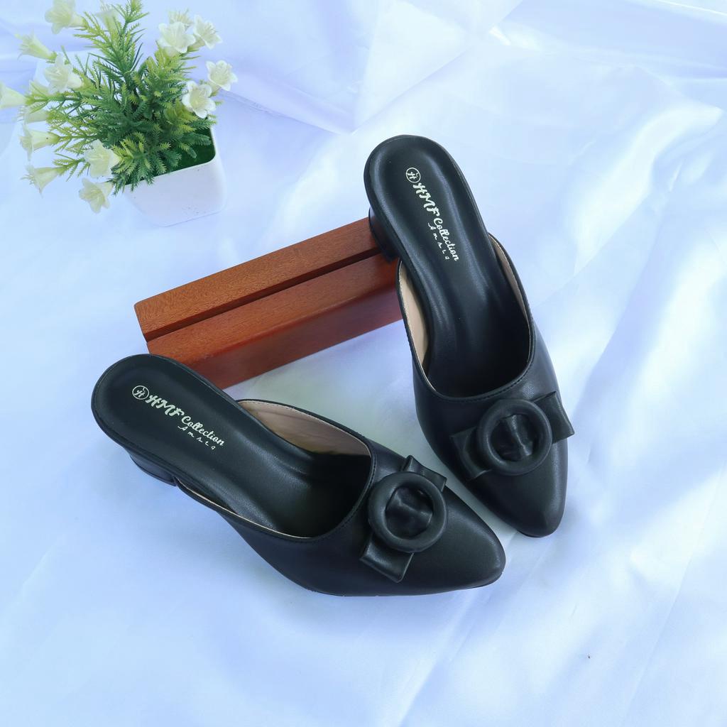 HMF Derniya Heels Mules Wanita RD14