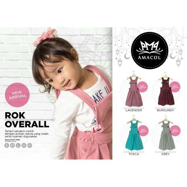 Rok Overall Amacol / Overall Rok Panjang Anak Amacol