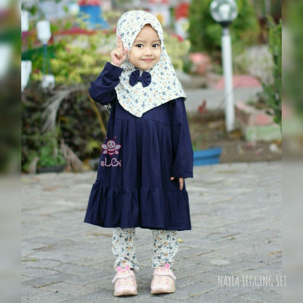 Baju Muslim Anak Perempuan - Setelan Baju Anak Perempuan - Baju Anak Perempuan Muslim - Nayla Set