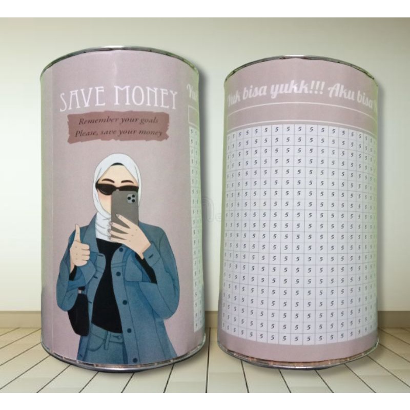 (HIJABSERIES) Celengan target murah / Celengan Target viral buka tutup / Celengan target