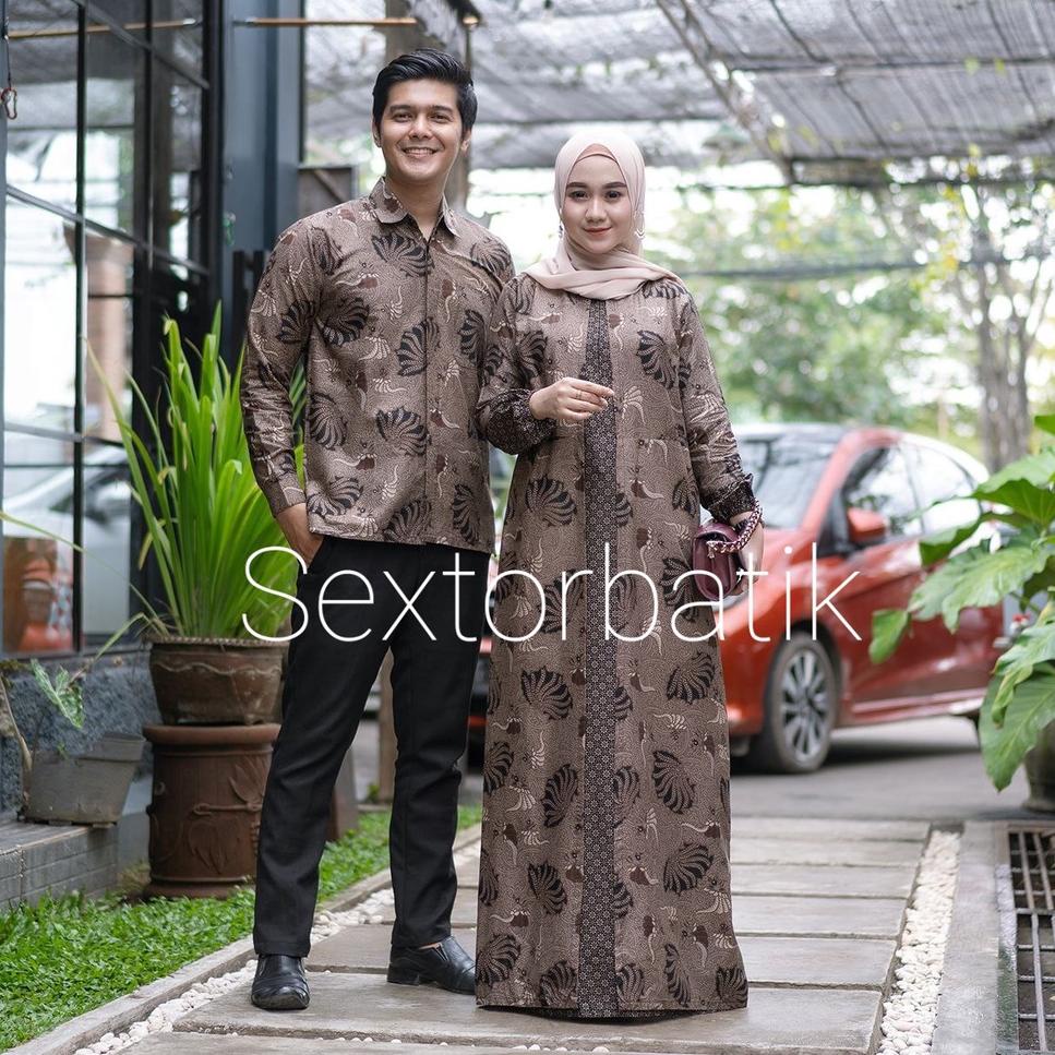 Paling Diminati.. Gamis Cardy Couple Terbaru, Gamis Remaja Batik Couple Untuk Kondangan Lamaran Wisu