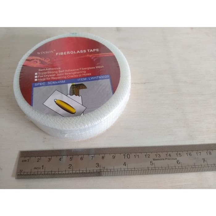 

KLP-TERMURAH!!! Lakban Gipsum 3cm / Fibertape 3cm / Kasa Gypsum Plus Lem KLP