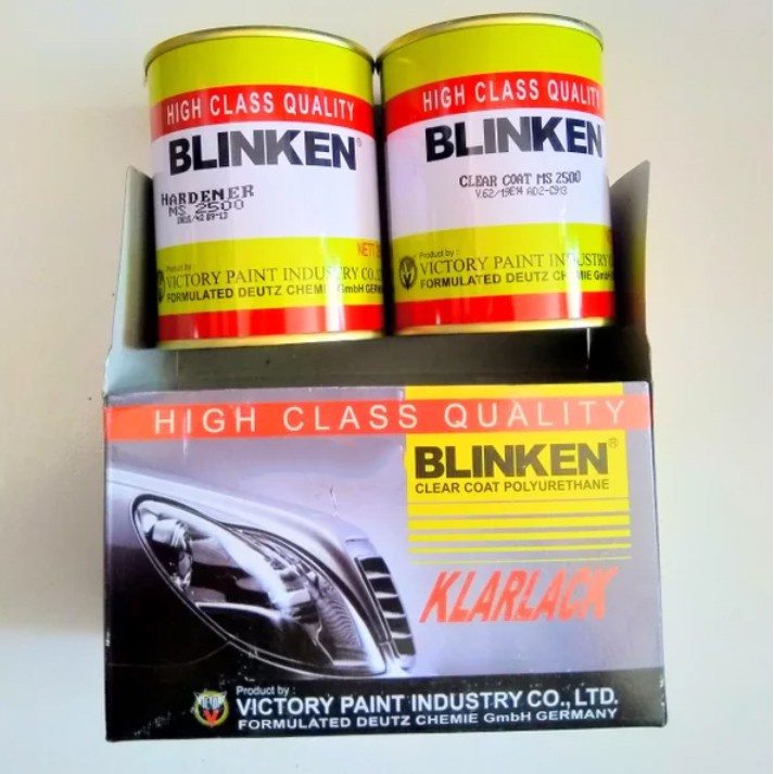 Clear Blinken Klarlack Gloss Pernis Vernis PU 2K 1 Banding 1 Plus Hardener