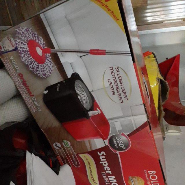 Alat Pel Lantai Super Mop Bolde Double Side - Ember Terpisah Bisa Dilepas