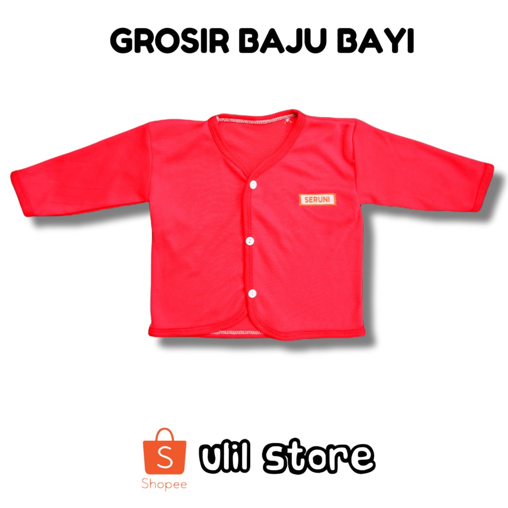 Baju Bayi Tangan Panjang Polos Bis Seruni Baby Newborn 0-4 Bulan-2