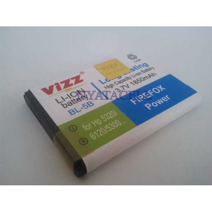 Promo BL 5B 1850mAh Batre Baterai Vizz Double Power Nokia BL5B 5320 N90 N80