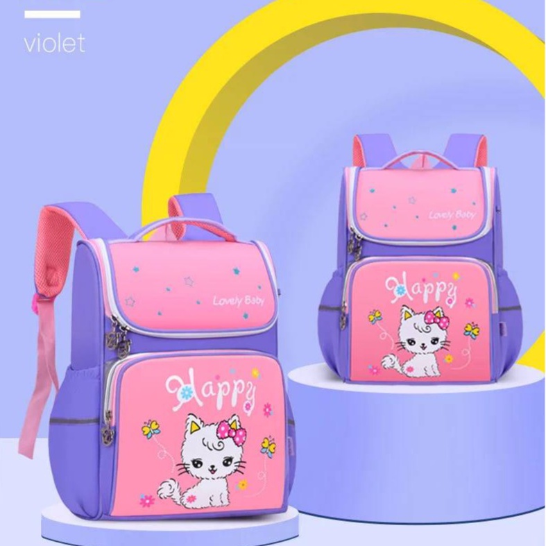 Gtf - Baru Populer Tas Ransel 2023 Tas Ransel Anak Sekolah Perempuan Motif Cat Lucu Fahion Korea Stylish - Tas Ransel Anak Murah