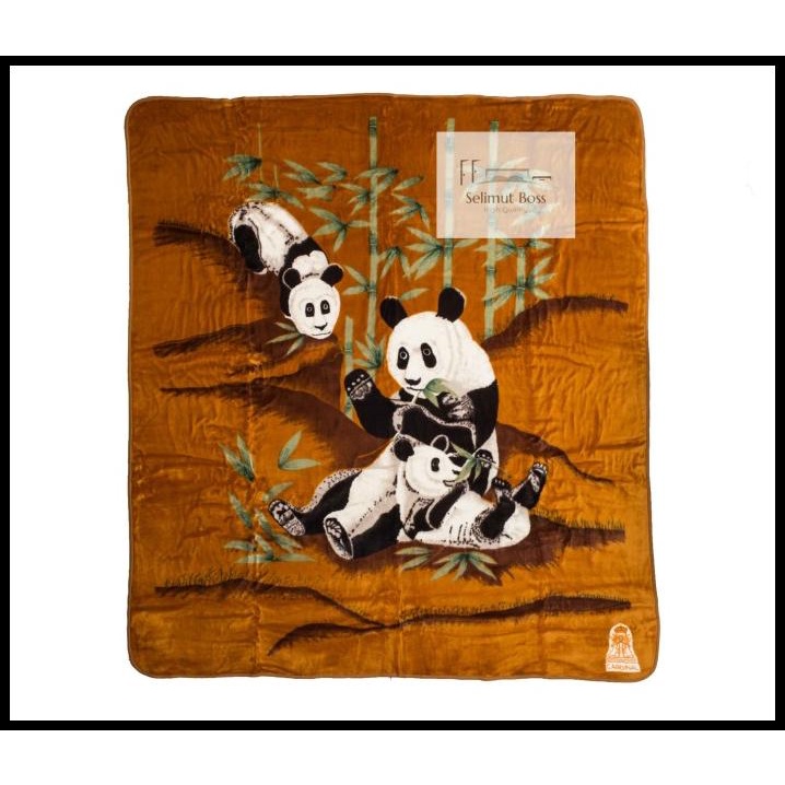 Selimut Bulu Halus Tebal Panda (Cardinal) 220 X 240 Cm