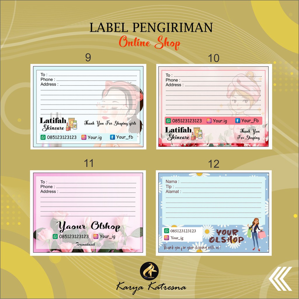 

Label pengiriman