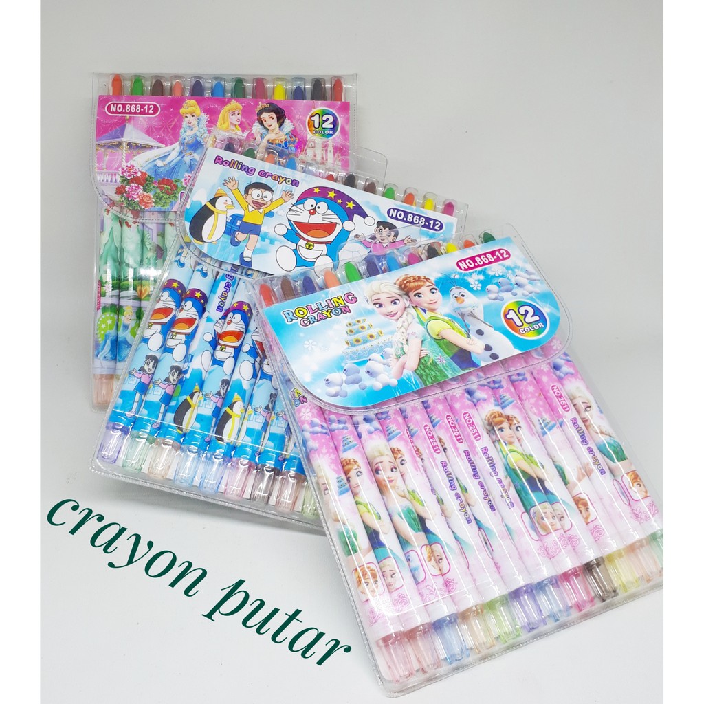 Crayon Putar 12 Warna Panjang