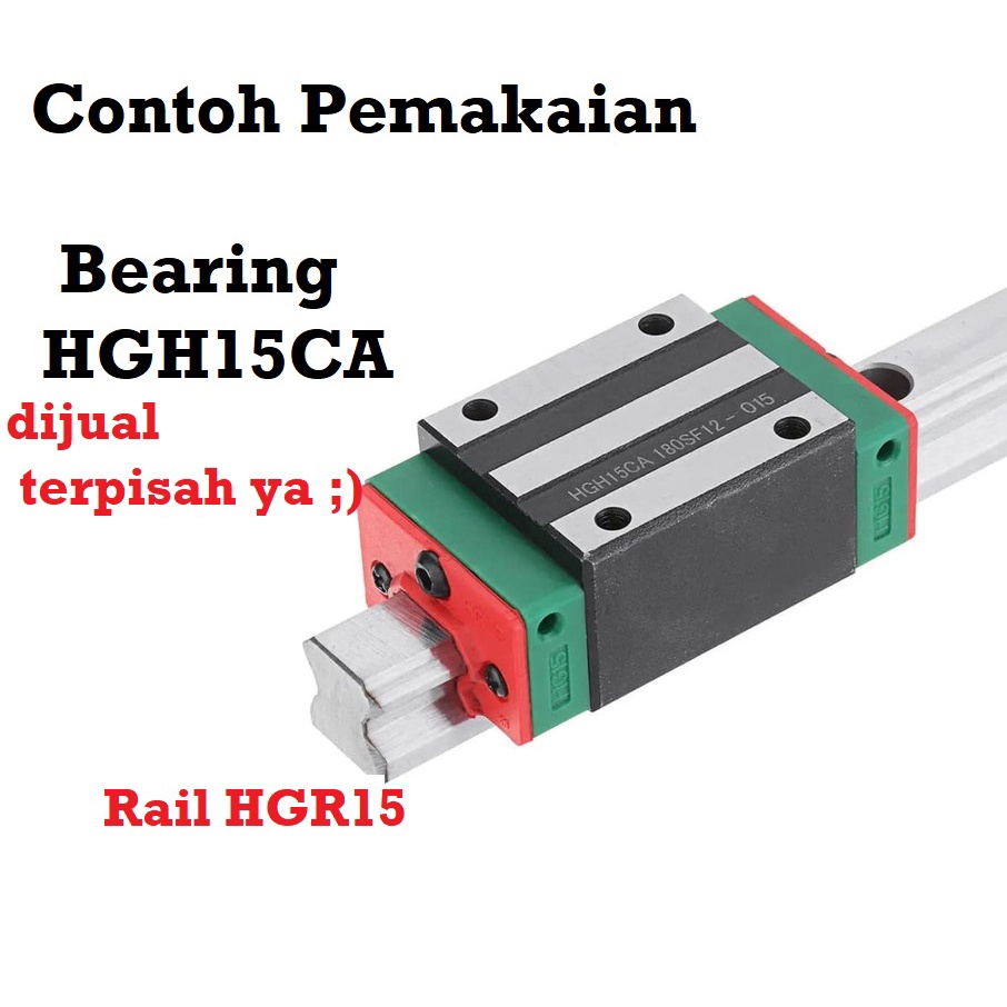 [HAEBOT] Linear Rail Guide HGR 15 HGR15 15mm 150cm Rel Laser CO2 CNC Router Milling Plasma HGH15 Motion Industri Full Triplek Mesin Mekanik Otomasi