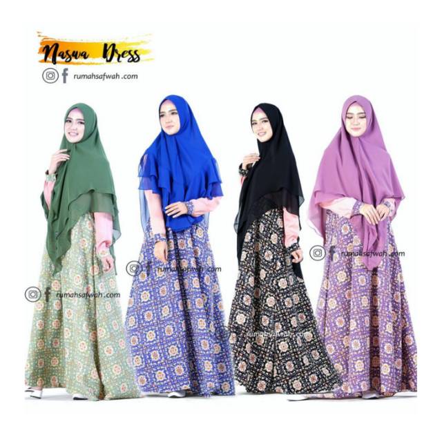 Naswa dress etnik - gamis etnik - gamis cantik