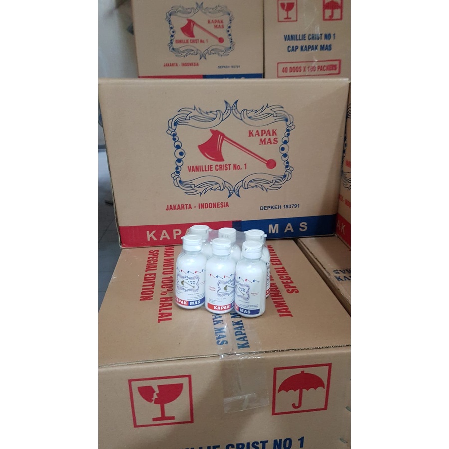 

vanillie cap kapak mas botol 70gr isi 144 botol perdus